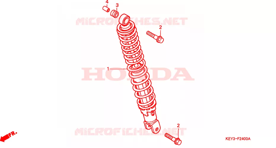 AMORTISSEUR ARRIERE Honda SCOOTER 150 PANTHEON 2002  FES1502
