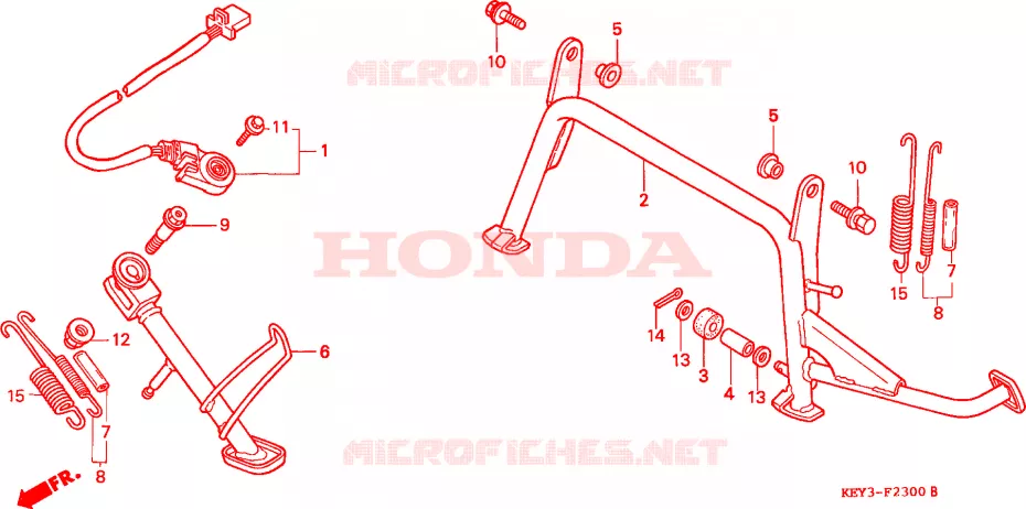 BEQUILLE Honda SCOOTER 150 PANTHEON 2002  FES1502