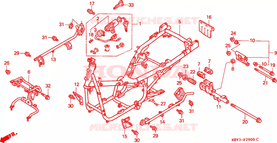 CADRE Honda SCOOTER 150 PANTHEON 2000  FES150Y