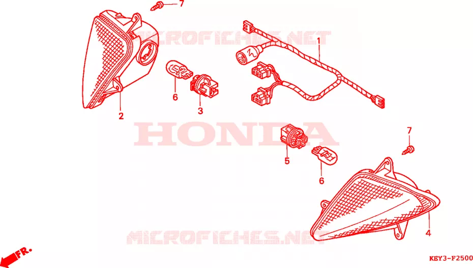 CLIGNOTANT Honda SCOOTER 150 PANTHEON 1998  FES150W