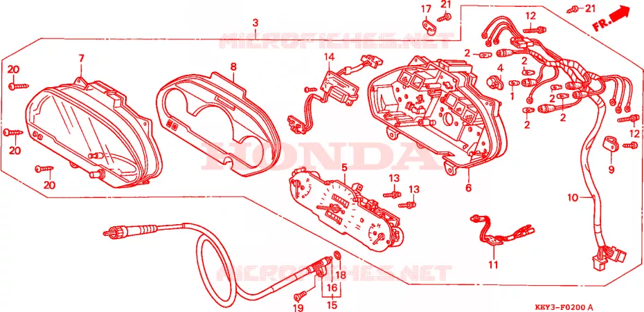 COMPTEUR DE VITESSE Honda SCOOTER 150 PANTHEON 2000  FES150Y