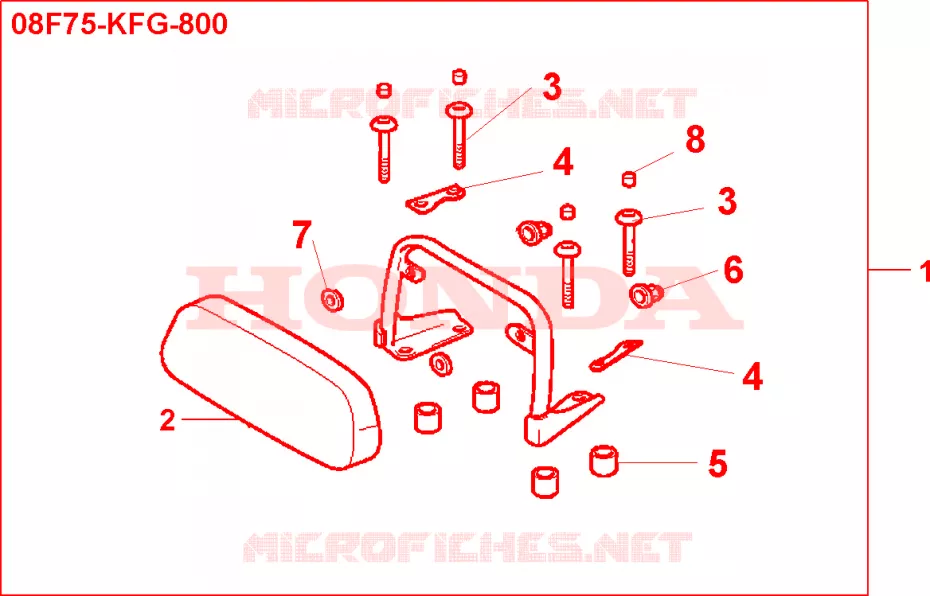 DOSSERET PASSAGER Honda SCOOTER 150 PANTHEON 2000  FES150Y