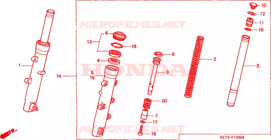 FOURCHE Honda SCOOTER 150 PANTHEON 2000  FES150Y