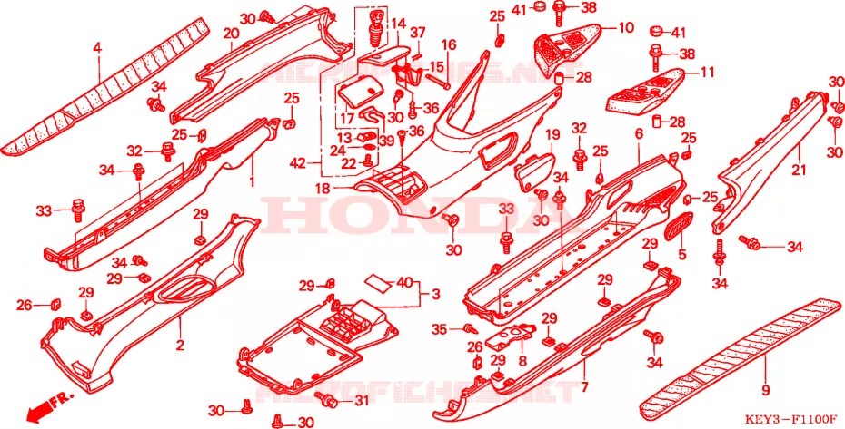 PLANCHER Honda SCOOTER 150 PANTHEON 2002  FES1502