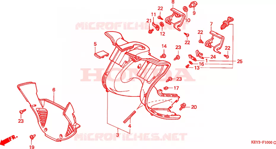 PROTEGE JAMBES Honda SCOOTER 125 PANTHEON 2002  FES1252