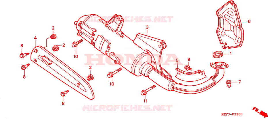 SILENCIEUX D'ECHAPPEMENT Honda SCOOTER 125 PANTHEON 2000  FES125Y