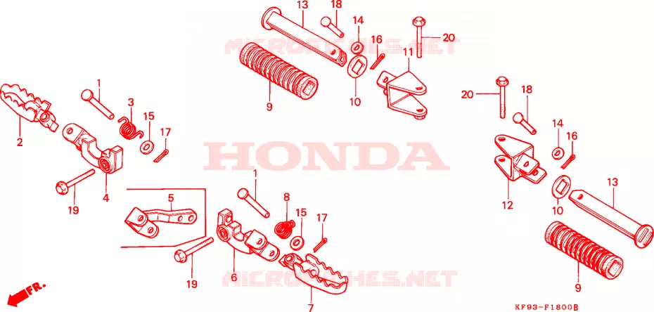 REPOSE PIED Honda MOTO 185 XL 1992  XL185SL