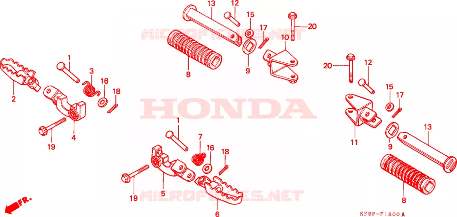 REPOSE PIED Honda MOTO 185 XL 1993  XL185SP