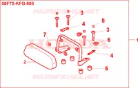 DOSSERET PASSAGER pour Honda FORESIGHT 250 de 1998