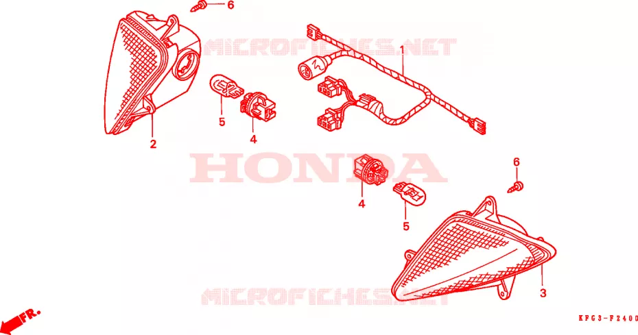 CLIGNOTANT Honda SCOOTER 250 FORSIGHT 1999  FES250X