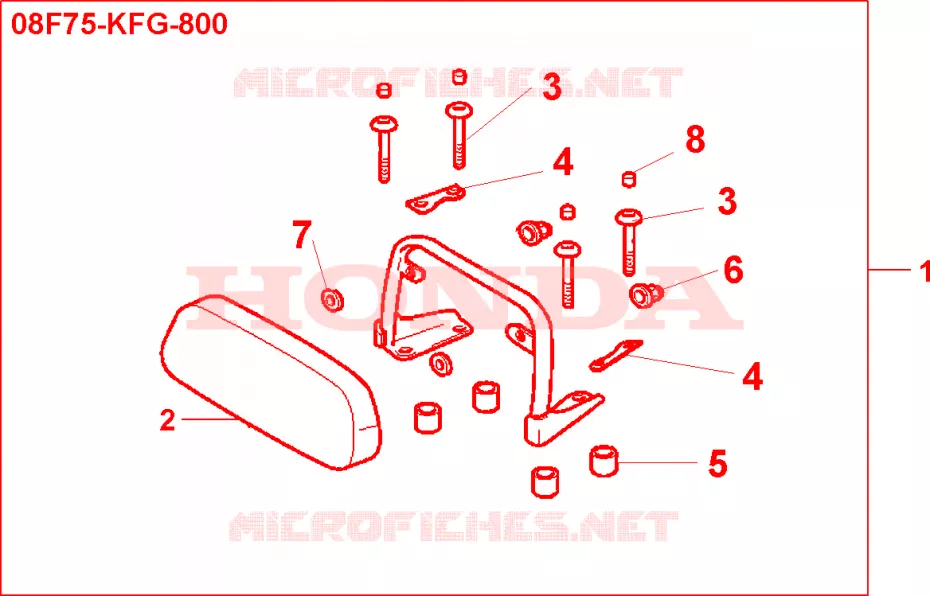 DOSSERET PASSAGER Honda SCOOTER 250 FORSIGHT 1998  FES250W