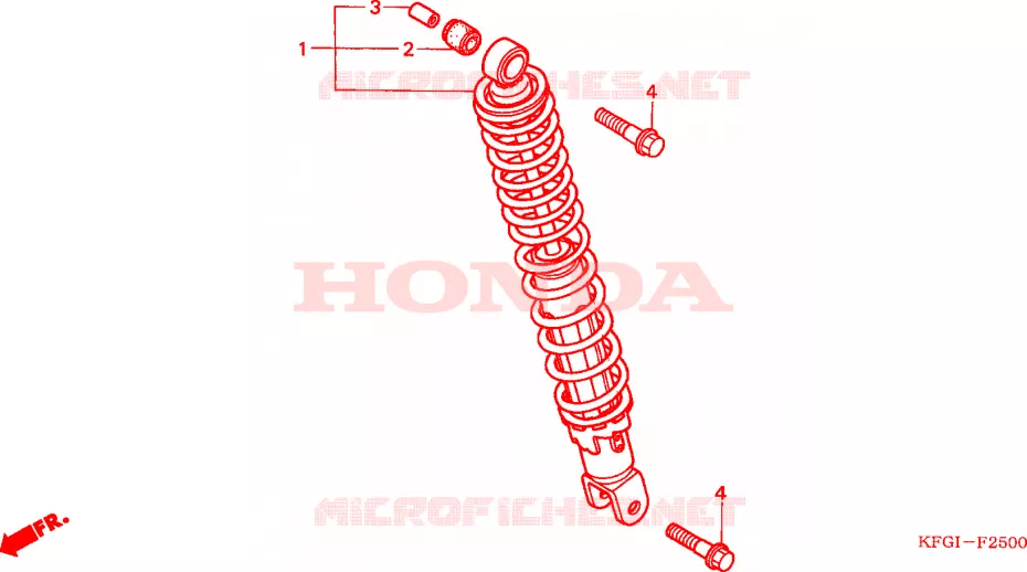 AMORTISSEUR ARRIERE Honda SCOOTER 250 FORSIGHT 2001  FES2501