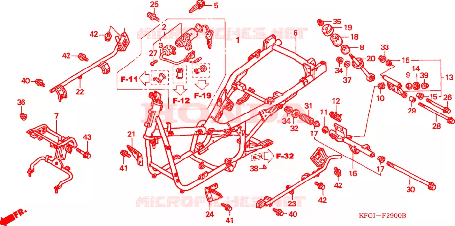 CADRE Honda SCOOTER 250 FORSIGHT 2000  FES250Y