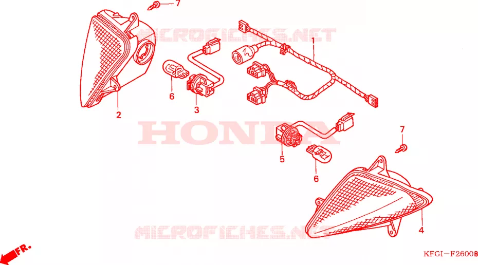 CLIGNOTANT Honda SCOOTER 250 FORSIGHT 2002  FES2502