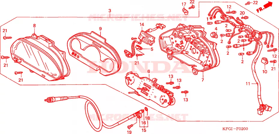 COMPTEUR DE VITESSE Honda SCOOTER 250 FORSIGHT 2000  FES250Y