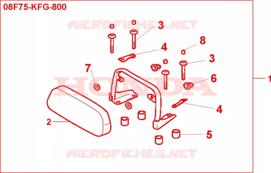 DOSSERET PASSAGER Honda SCOOTER 250 FORSIGHT 2002  FES2502