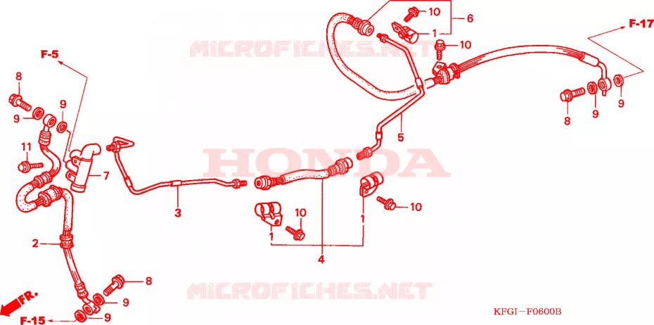 DURITE DE FREIN ARRIERE Honda SCOOTER 250 FORSIGHT 2001  FES2501