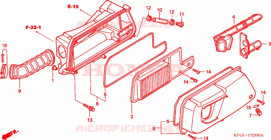 FILTRE A AIR Honda SCOOTER 250 FORSIGHT 2000  FES250Y