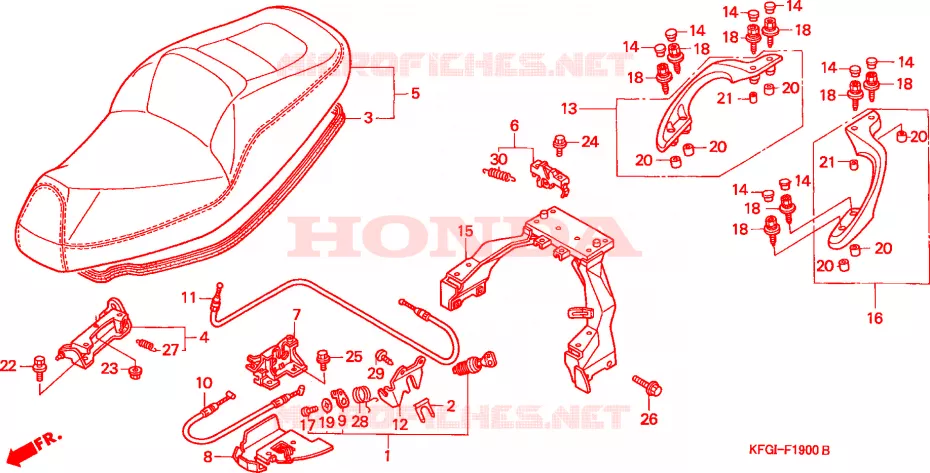 SELLE Honda SCOOTER 250 FORSIGHT 2001  FES2501