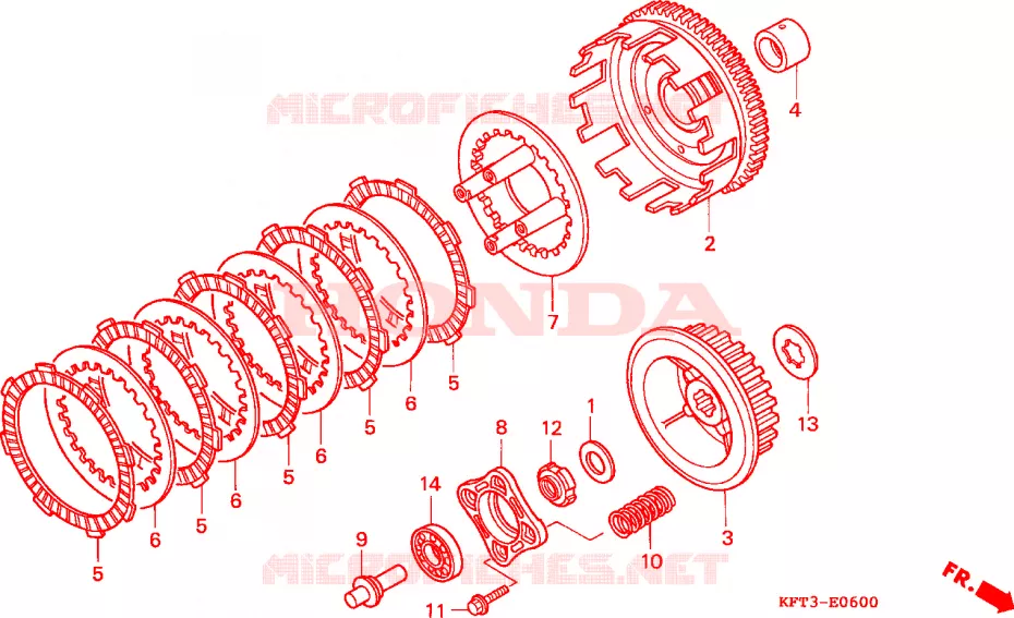EMBRAYAGE Honda MOTO 125 CLR 1998  CLR125W