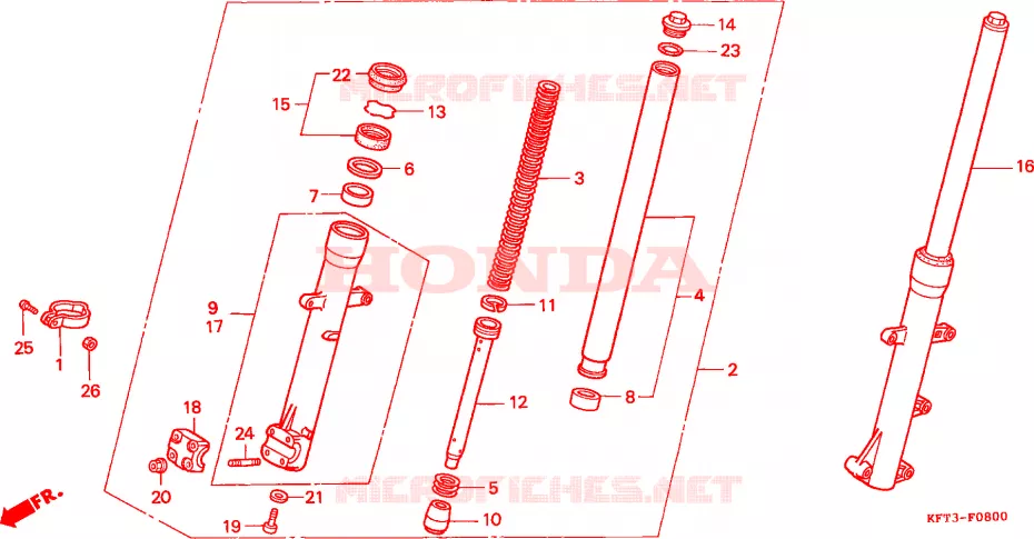 FOURCHE Honda MOTO 125 CLR 1998  CLR125W