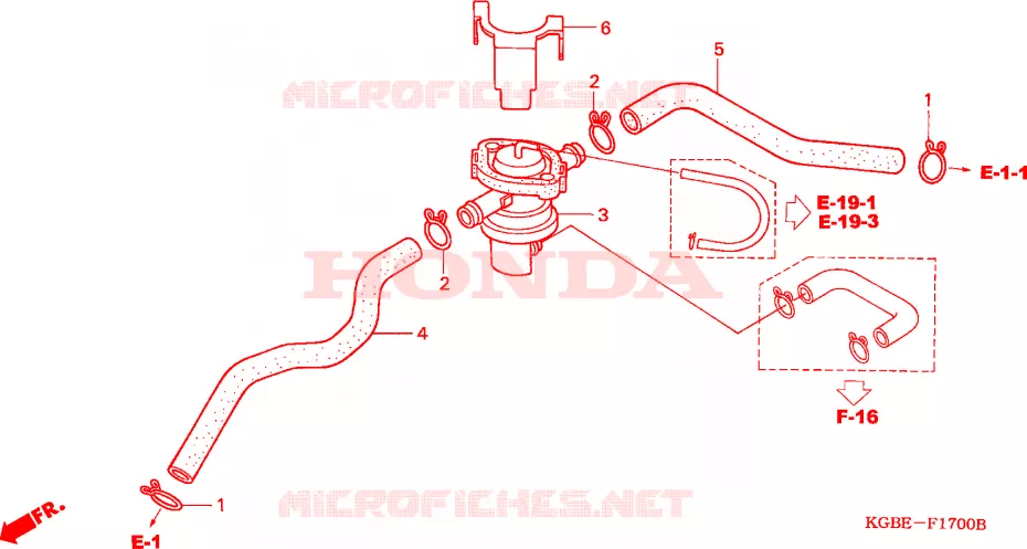 COMMANDE INJECTION D'AIR SOUPAPE Honda MOTO 125 SHADOW 2001  VT125C21