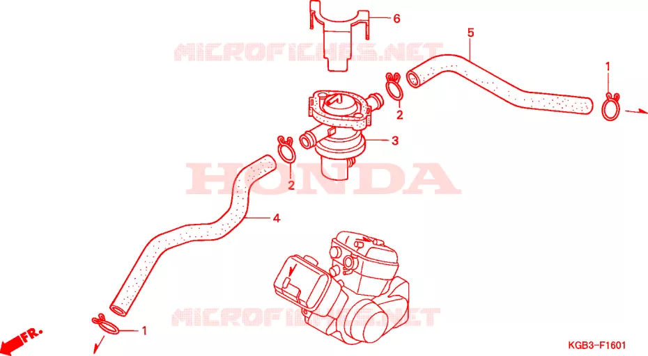 COMMANDE INJECTION D'AIR SOUPAPE Honda MOTO 125 SHADOW 2000  VT125C2Y