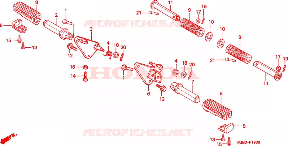 REPOSE PIED Honda MOTO 125 SHADOW 2000  VT125CY