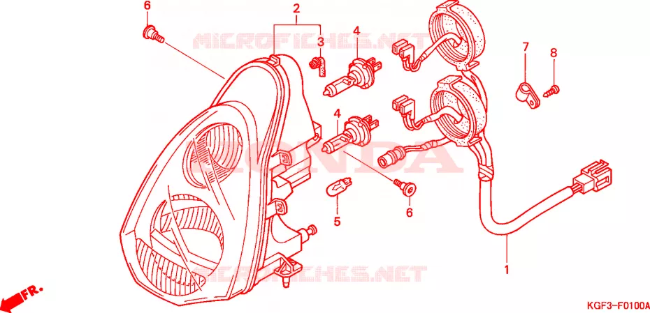 PHARE Honda SCOOTER 150 AROBASE 2002  NES1502