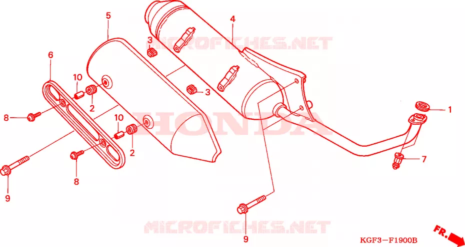 SILENCIEUX D'ECHAPPEMENT Honda SCOOTER 150 AROBASE 2000  NES150Y