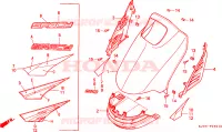 CARENAGE AVANT (CH125J/L/M/N/P/R) pour Honda CH 125 SPACY de 1993