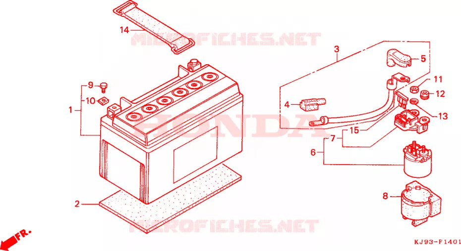 BATTERIE  Honda SCOOTER 125 SPACY 1990  CH125L