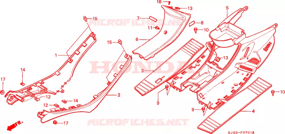 PLANCHER (CH125J/L/M/N/P/R) Honda SCOOTER 125 SPACY 1993  CH125P