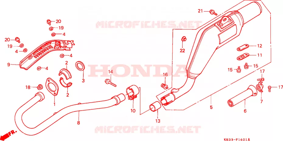 SILENCIEUX D'ECHAPPEMENT(2) Honda MOTO 200 XR 1991  XR200RM
