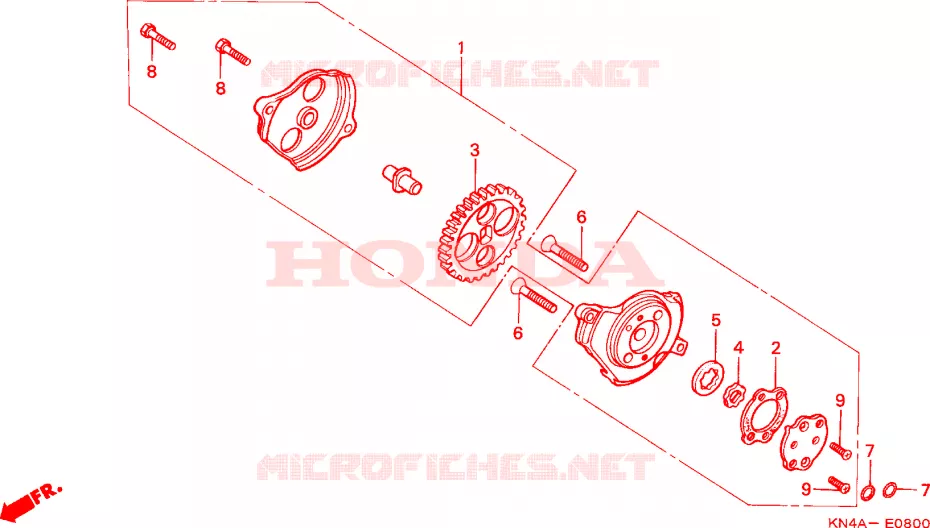 POMPE A HUILE Honda MOTO 100 XR 2002  XR100R2