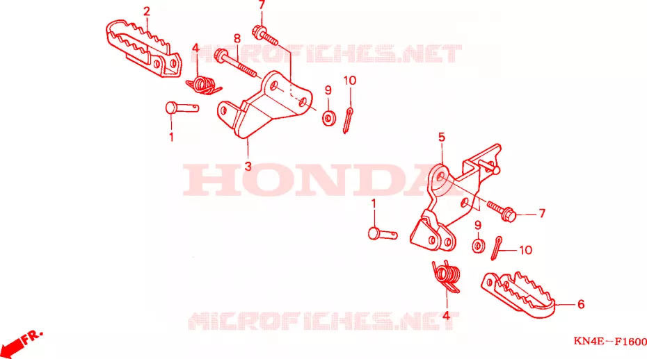 REPOSE PIED Honda MOTO 100 XR 2001  XR100R1