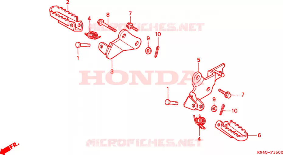 REPOSE PIED Honda MOTO 100 XR 1998  XR100RW