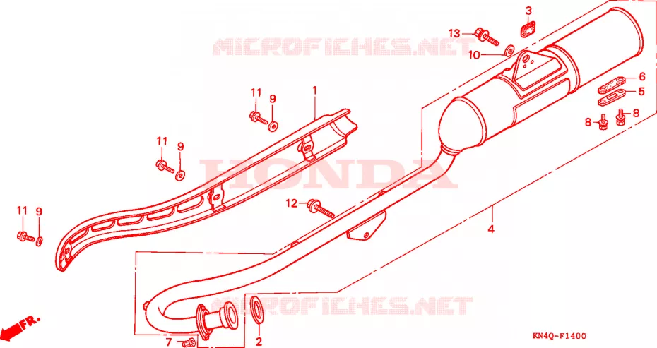 SILENCIEUX D'ECHAPPEMENT Honda MOTO 100 XR 2000  XR100RY