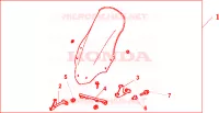 BULLE HAUTE pour Honda 125 VARADERO de 2005