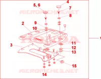 SUPPORT   PLATINE TOP CASE pour Honda 125 VARADERO de 2007