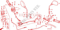 LEVIER DE GUIDON/COMMUTATEUR/CABLE(CBR125RW7/RW9/RWA) pour Honda CBR 125 NOIR de 2010