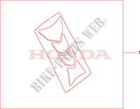 PROTECTION DE RESERVOIR HRC pour Honda CBR 125 TRICOLOUR de 2010