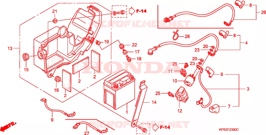BATTERIE Honda MOTO 230 CRF 2011  CRF230F9