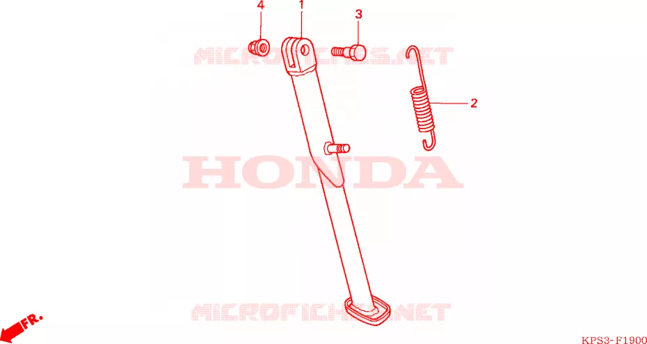 BEQUILLE LATERALE Honda MOTO 230 CRF 2007  CRF230F7