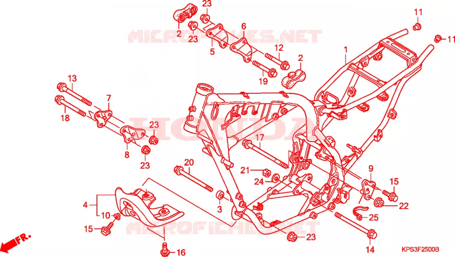 CADRE Honda MOTO 230 CRF 2009  CRF230F9