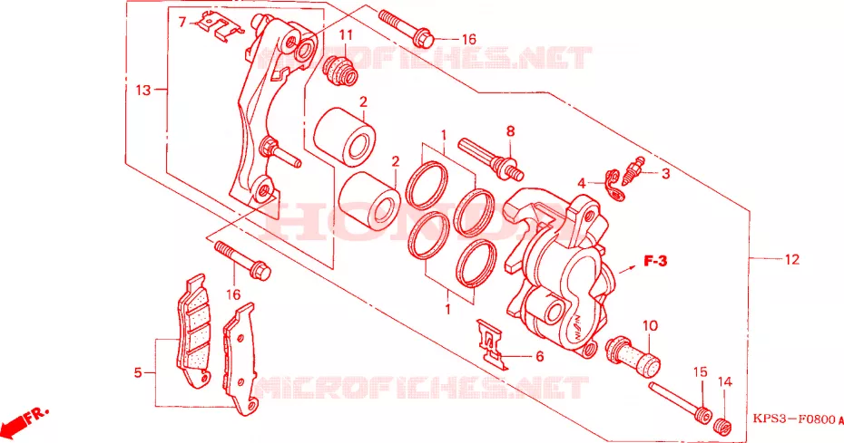 ETRIER DE FREIN AVANT Honda MOTO 230 CRF 2007  CRF230F7