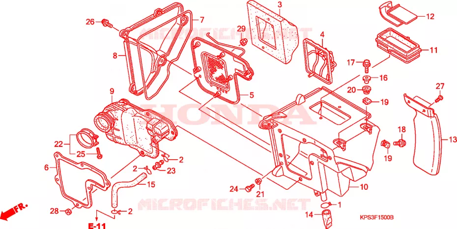 FILTRE A AIR Honda MOTO 230 CRF 2007  CRF230F7