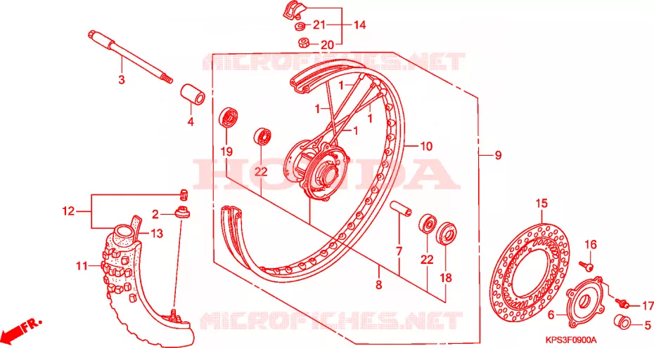 ROUE AVANT Honda MOTO 230 CRF 2004  CRF230F4