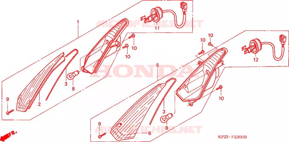 CLIGNOTANT Honda SCOOTER 150 DYLAN 2002  SES1502