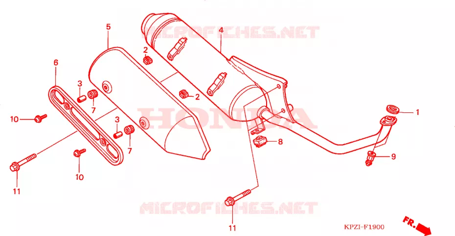 SILENCIEUX D'ECHAPPEMENT Honda SCOOTER 150 DYLAN 2007  SES1504